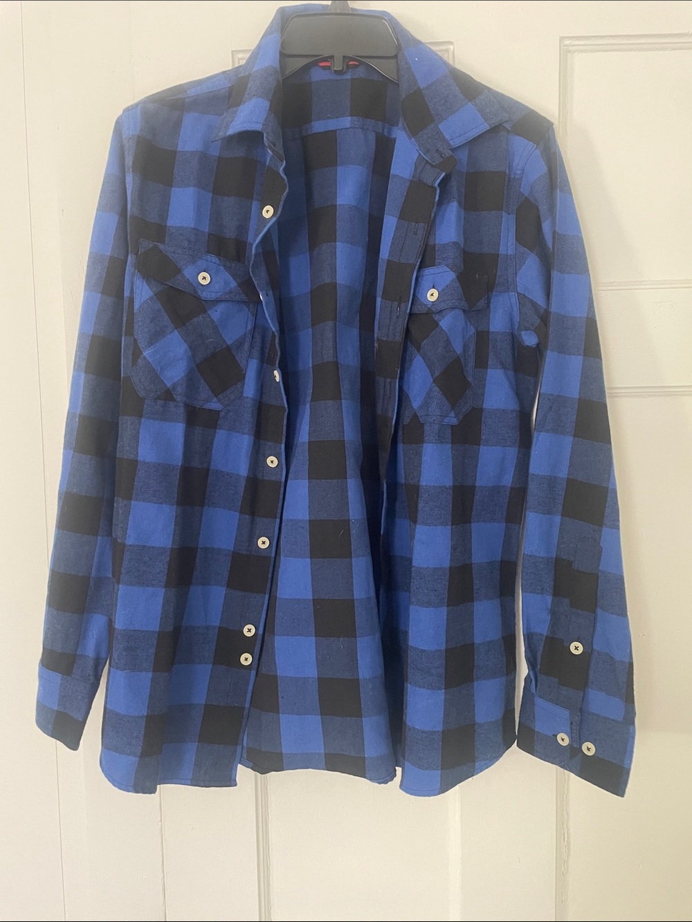 Blue & Black Plaid Button-Up Shirt - Italian Design Tag